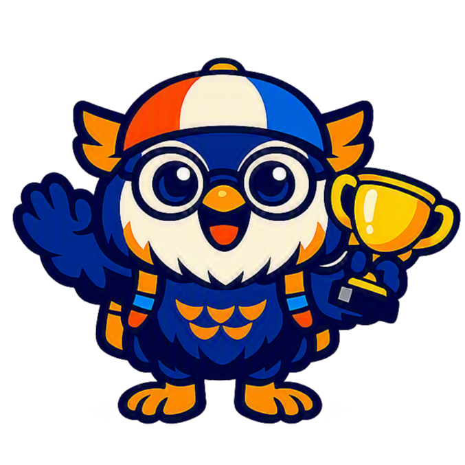 Champion trophy mascot